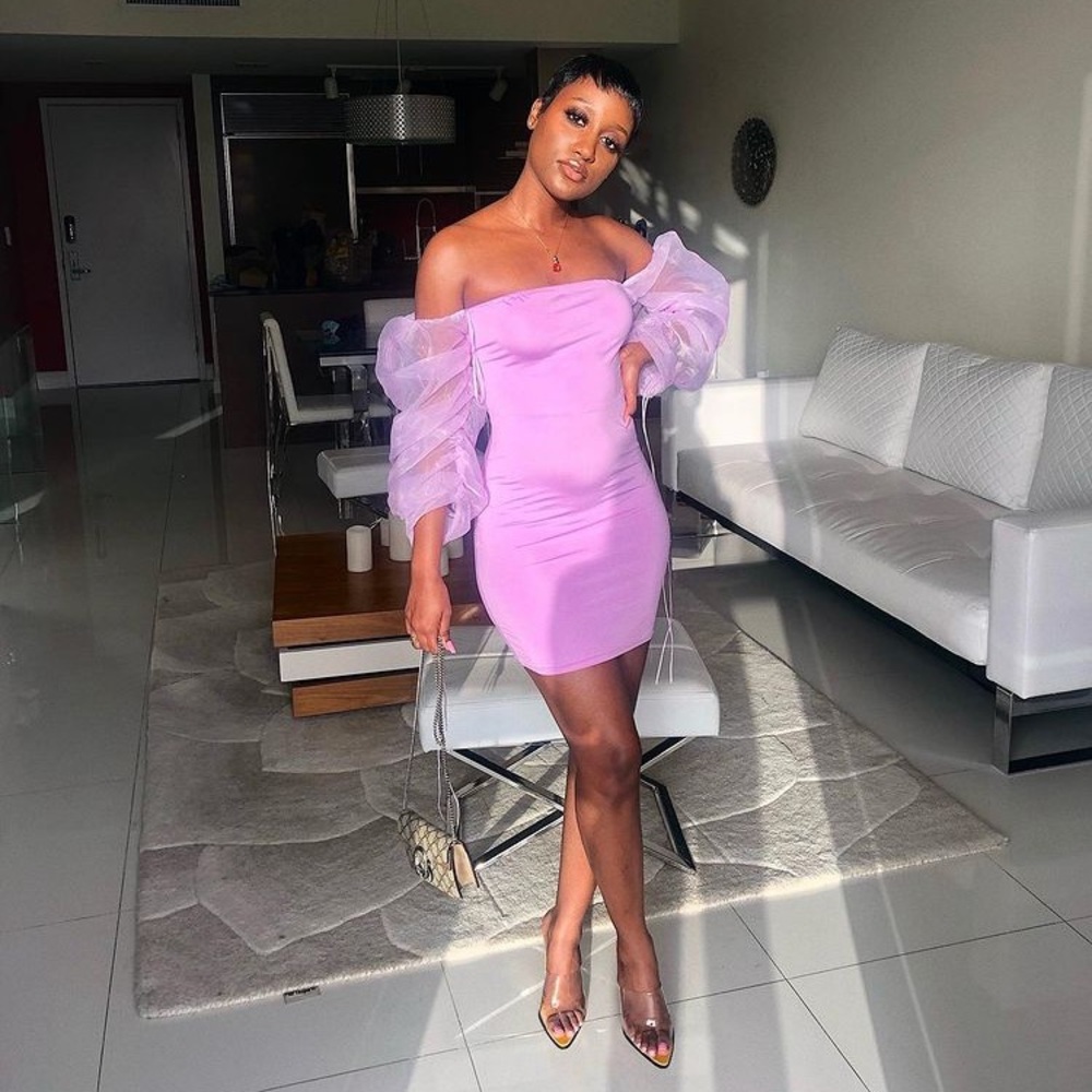 Puff Mini Dress